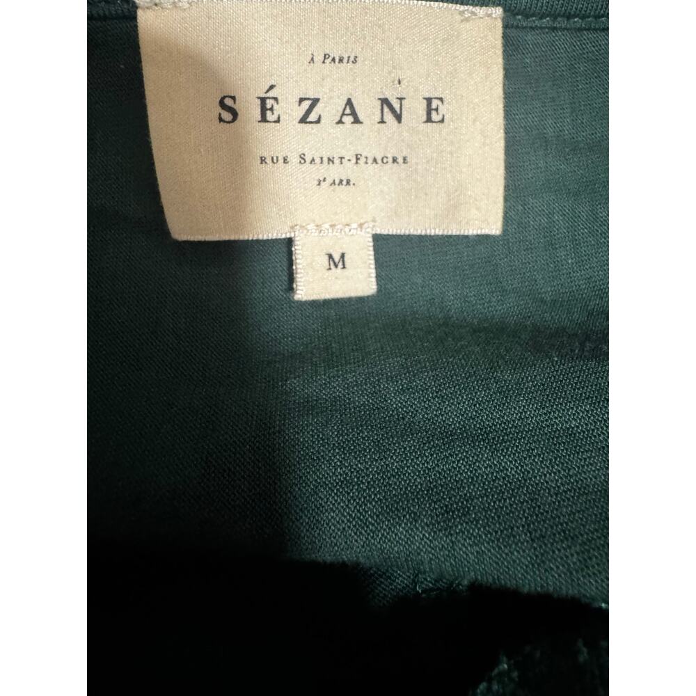 Sezane Lucille Dress, forest green, size M, 100% organic cotton, retailed $145 - Picture 5 of 7